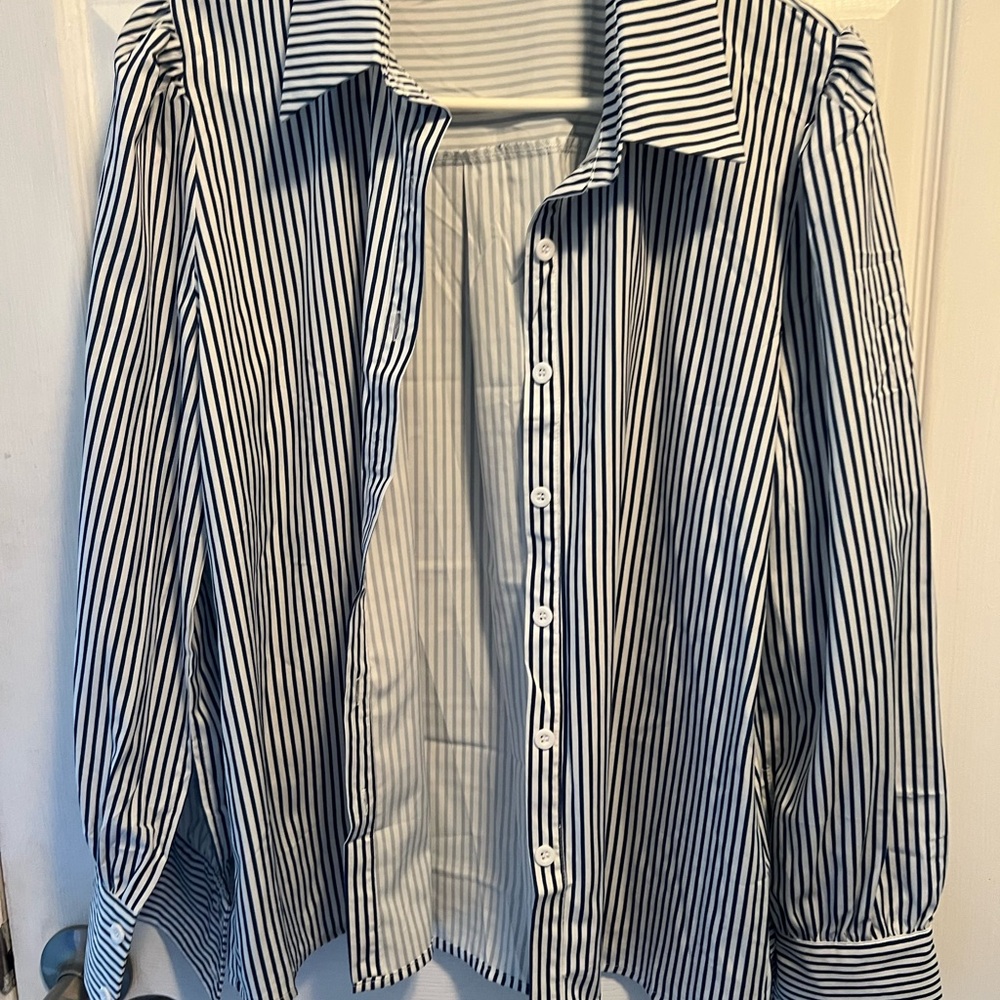 Striped Black and White Blouse